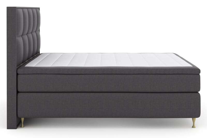 Select No 4 Komplett Sängpaket 180x200 Fast/Medium - Mörkgrå/Guld - Möbler - Säng - Komplett sängpaket