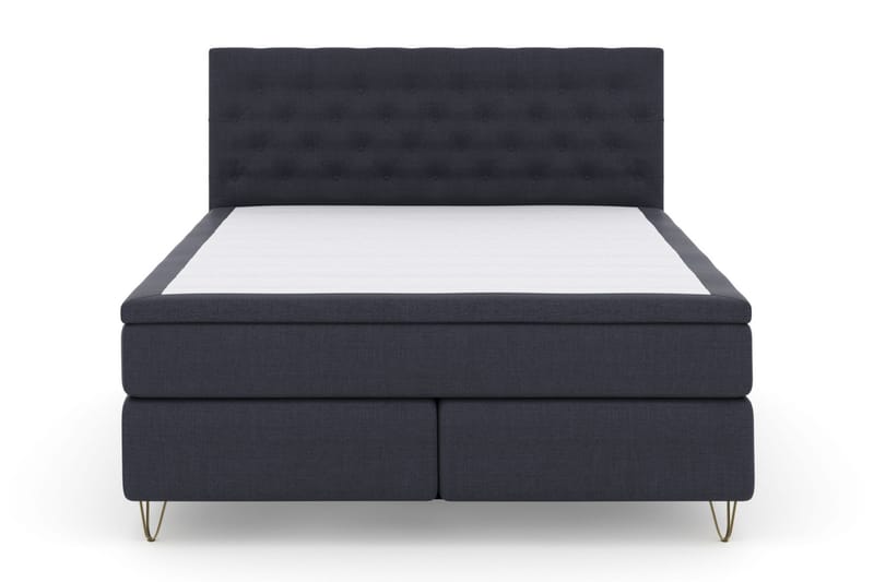 Select No 4 Komplett Sängpaket 180x200 Medium - Blå/Metall V-form - Komplett sängpaket - Kontinentalsäng - Dubbelsäng