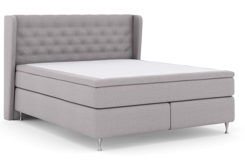 Select No 4 Komplett Sängpaket 180x200 Medium - Ljusgrå/Silver - Komplett sängpaket - Kontinentalsäng - Dubbelsäng