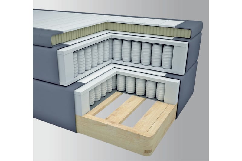 Select No 4 Kontinentalsäng 140x200 Fast - Blå/Metall - Möbler - Säng - Kontinentalsäng