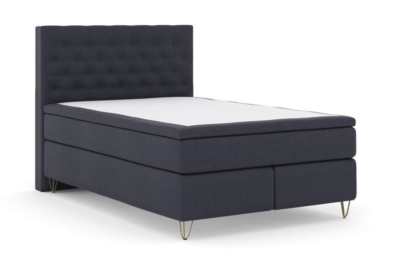 Select No 4 Kontinentalsäng 140x200 Fast/Medium - Blå/Metall V-Form - Möbler - Säng - Kontinentalsäng