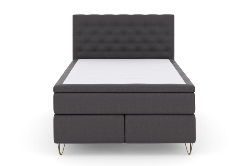 Select No 4 Kontinentalsäng 140x200 Fast/Medium - Mörkgrå/Metall V-Form - Möbler - Säng - Kontinentalsäng