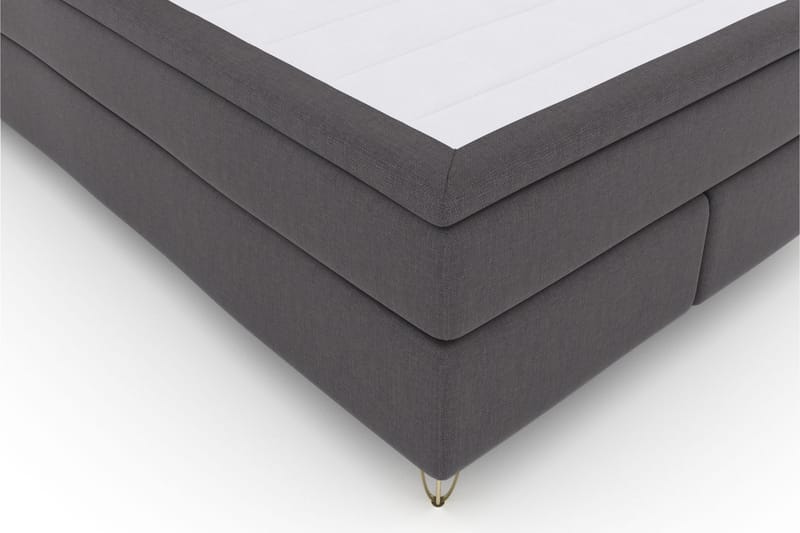 Select No 4 Kontinentalsäng 140x200 Fast/Medium - Mörkgrå/Metall V-Form - Möbler - Säng - Kontinentalsäng