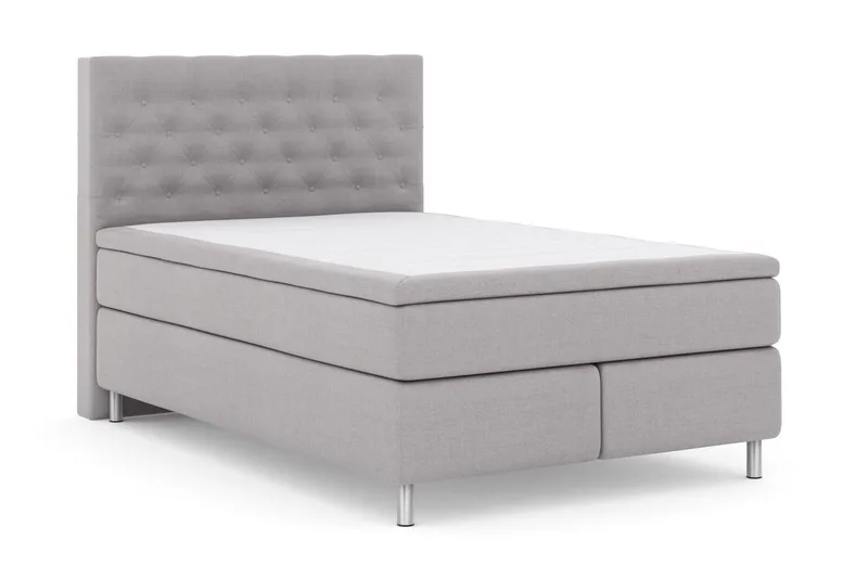 Select No 4 Kontinentalsäng 140x200 Medium - Ljusgrå/Metall - Möbler - Säng - Kontinentalsäng