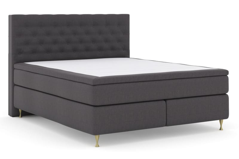Select No 4 Kontinentalsäng 160x200 Medium - Mörkgrå/Guld - Möbler - Säng - Kontinentalsäng