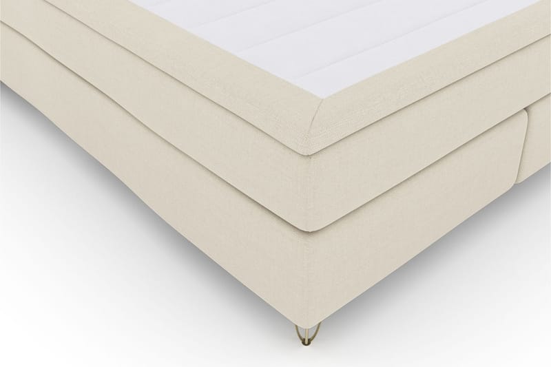 Select No 4 Kontinentalsäng 180x200 Fast/Medium - Beige/Metall V-Form - Kontinentalsäng - Dubbelsäng