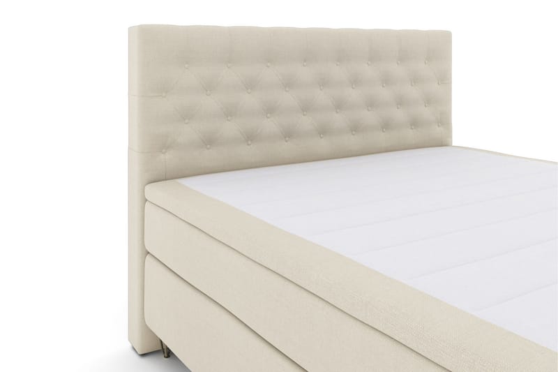 Select No 4 Kontinentalsäng 210x210 Fast/Medium - Beige/Metall V-Form - Möbler - Säng - Kontinentalsäng