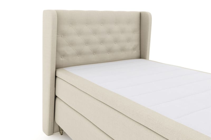 Select No 5 Komplett Sängpaket 120x200 Medium Latex - Beige/Metall V-form - Komplett sängpaket - Kontinentalsäng