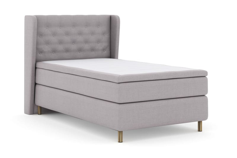 Select No 5 Komplett Sängpaket 120x200 Medium Latex - Ljusgrå/Koppar - Möbler - Säng - Kontinentalsäng
