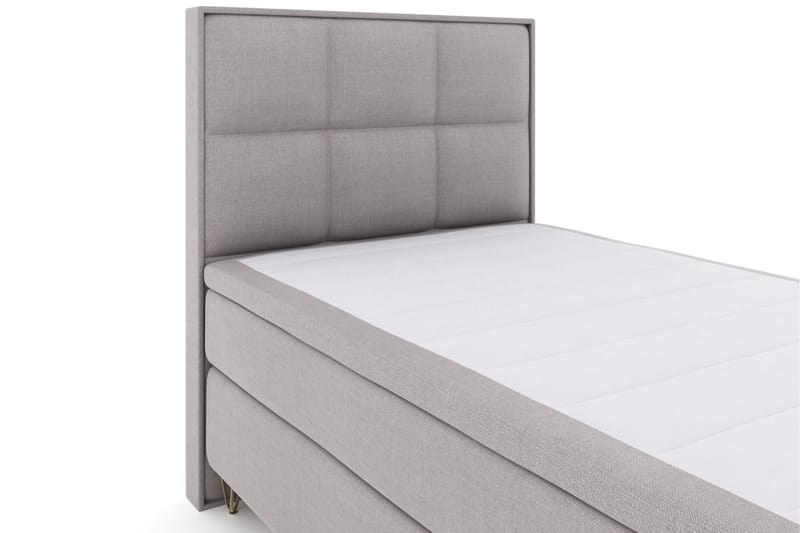 Select No 5 Komplett Sängpaket 120x200 Medium Latex - Ljusgrå/Metall V-form - Komplett sängpaket - Kontinentalsäng