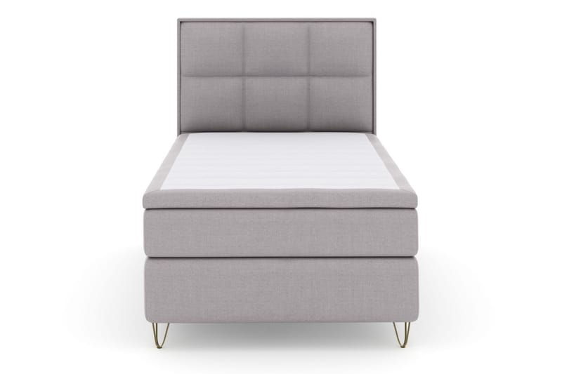 Select No 5 Komplett Sängpaket 120x200 Medium Latex - Ljusgrå/Metall V-form - Komplett sängpaket - Kontinentalsäng