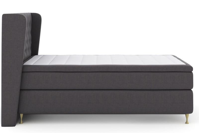 Select No 5 Komplett Sängpaket 120x200 Medium Latex - Mörkgrå/Guld - Möbler - Säng - Kontinentalsäng