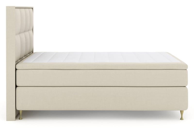 Select No 5 Komplett Sängpaket 140x200 Fast Latex, Beige/Guld