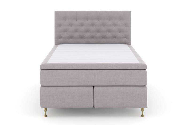 Select No 5 Komplett Sängpaket 140x200 Fast Latex - Ljusgrå/Guld - Möbler - Säng - Komplett sängpaket