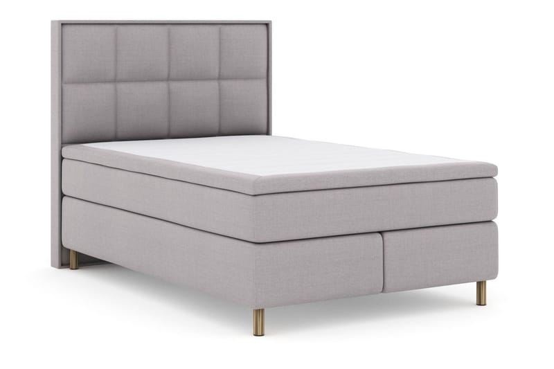 Select No 5 Komplett Sängpaket 140x200 Fast Latex - Ljusgrå/Koppar - Möbler - Säng - Kontinentalsäng