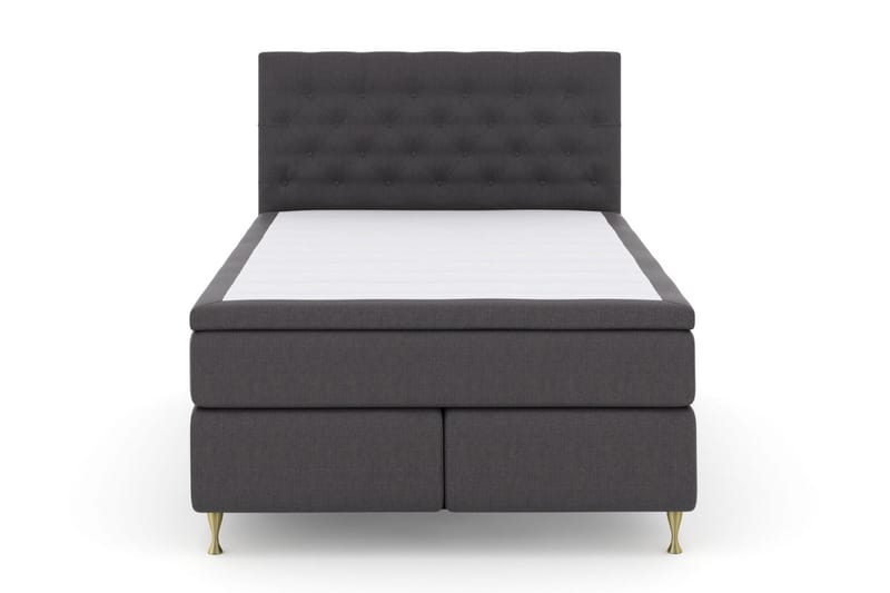 Select No 5 Komplett Sängpaket 140x200 Fast Watergel - Mörkgrå/Guld - Möbler - Säng - Kontinentalsäng