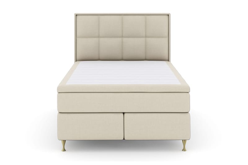 Select No 5 Komplett Sängpaket 140x200 Fast/Medium Latex, Beige/Guld