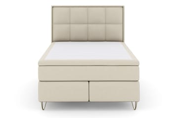 Select No 5 Komplett Sängpaket 140x200 Fast/Medium Latex - Beige/Metall V-form - Möbler - Säng - Kontinentalsäng