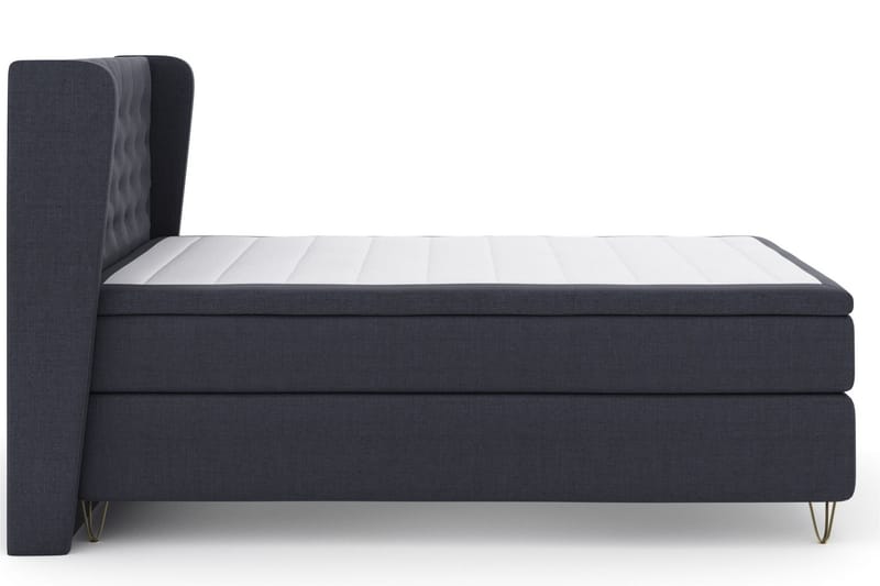 Select No 5 Komplett Sängpaket 140x200 Fast/Medium Latex - Blå/Metall V-form - Möbler - Säng - Komplett sängpaket