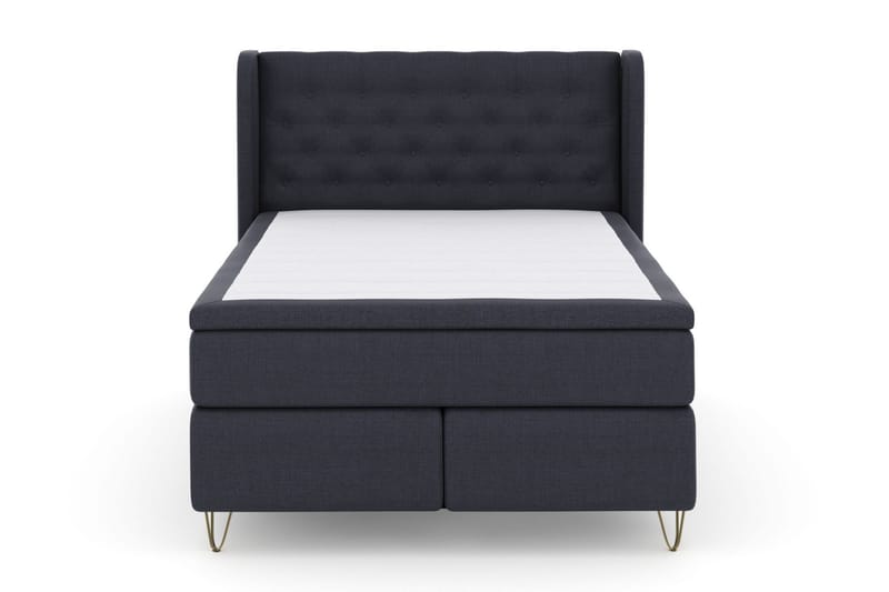 Select No 5 Komplett Sängpaket 140x200 Fast/Medium Latex - Blå/Metall V-form - Möbler - Säng - Komplett sängpaket