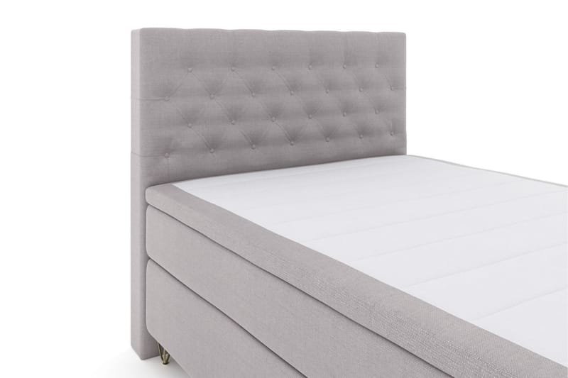 Select No 5 Komplett Sängpaket 140x200 Fast/Medium Latex - Ljusgrå/Metall V-form - Komplett sängpaket - Kontinentalsäng - Dubbelsäng