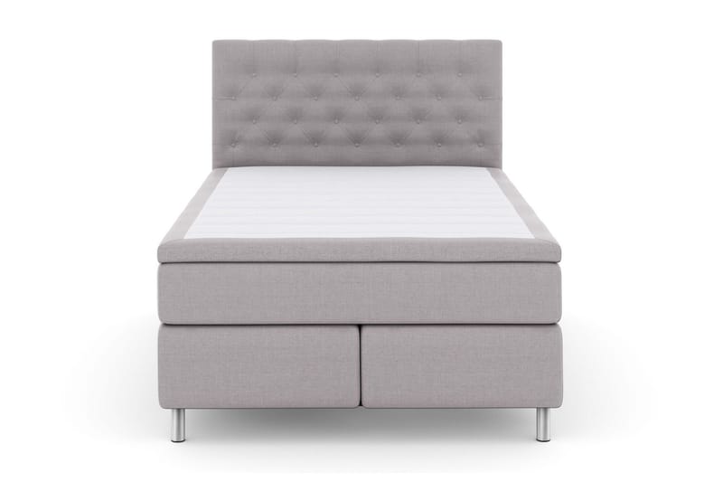 Select No 5 Komplett Sängpaket 140x200 Fast/Medium Latex, Ljusgrå/Metall