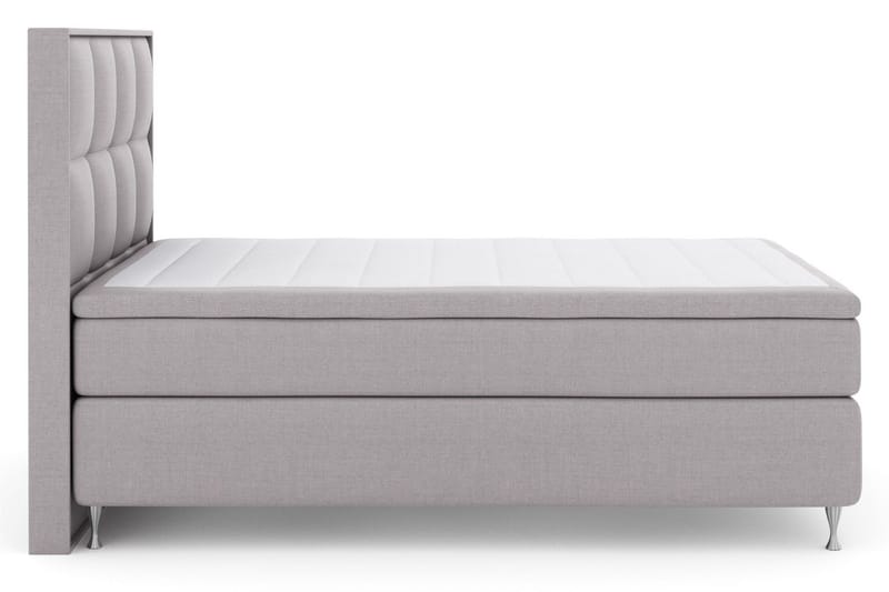 Select No 5 Komplett Sängpaket 140x200 Fast/Medium Latex, Ljusgrå/Silver