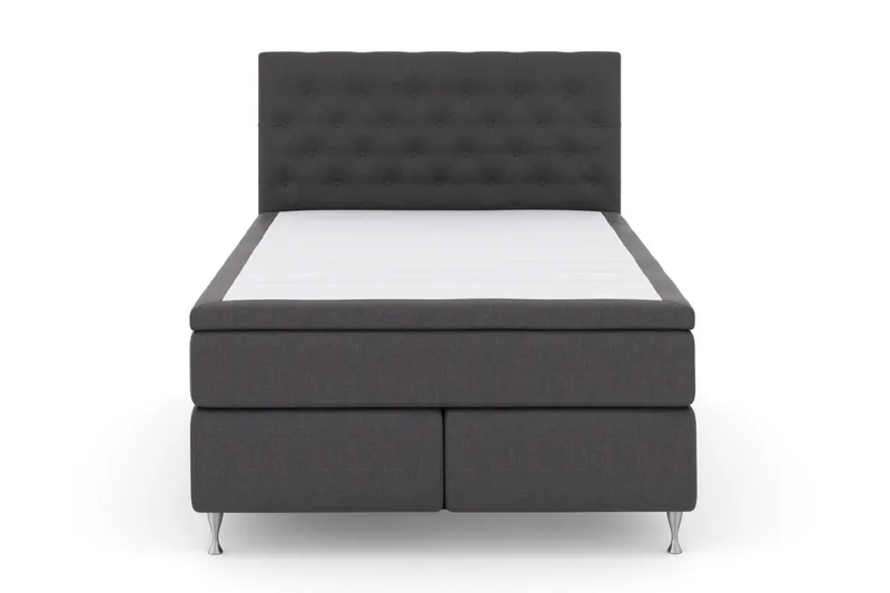 Select No 5 Komplett Sängpaket 140x200 Fast/Medium Latex, Mörkgrå/Silver