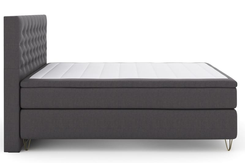 Select No 5 Komplett Sängpaket 160x200 Fast Latex - Mörkgrå/Metall V-form - Möbler - Säng - Komplett sängpaket
