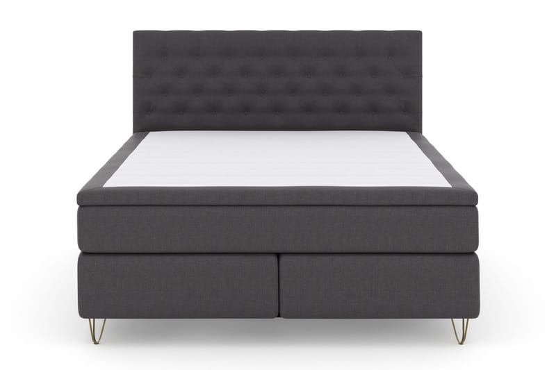 Select No 5 Komplett Sängpaket 160x200 Fast Latex - Mörkgrå/Metall V-form - Möbler - Säng - Komplett sängpaket
