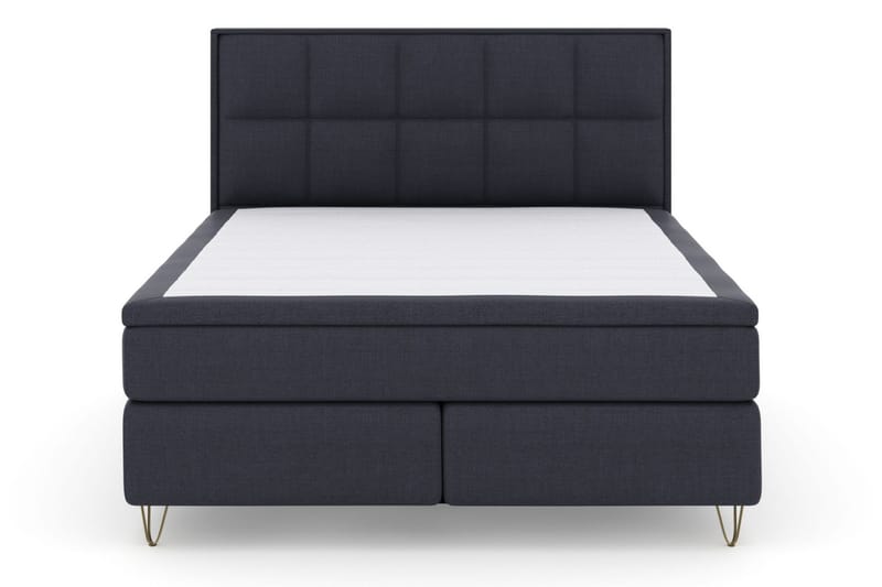 Select No 5 Komplett Sängpaket 180x200 Fast/Medium Latex - Blå/Metall V-form - Möbler - Säng - Kontinentalsäng