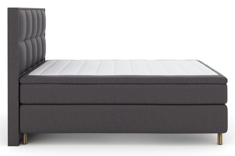 Select No 5 Komplett Sängpaket 180x200 Fast/Medium Latex - Mörkgrå/Koppar - Möbler - Säng - Komplett sängpaket