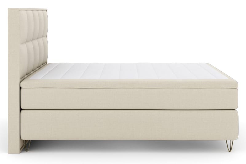 Select No 5 Komplett Sängpaket 180x200 Medium Watergel - Beige/Metall V-form - Möbler - Säng - Kontinentalsäng