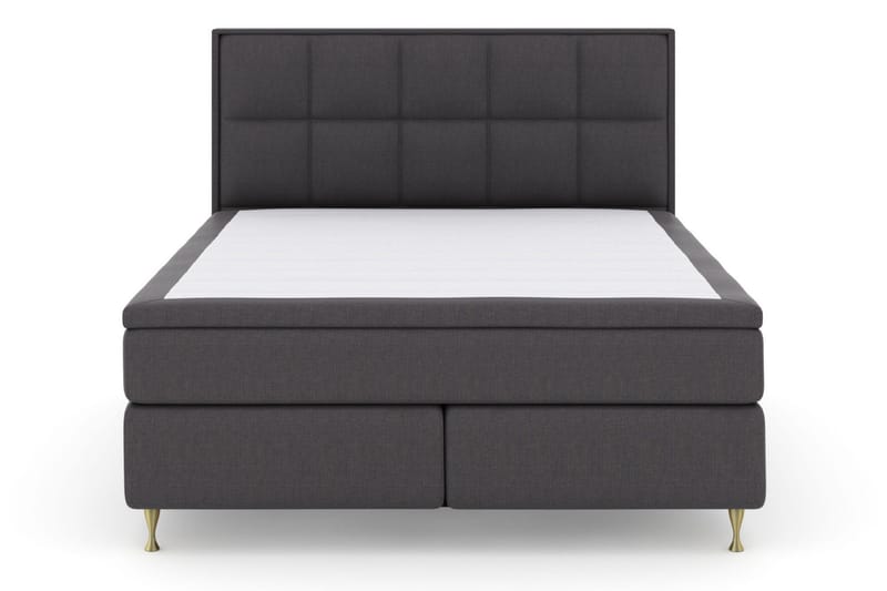 Select No 5 Komplett Sängpaket 180x200 Medium Watergel - Mörkgrå/Guld - Möbler - Säng - Kontinentalsäng