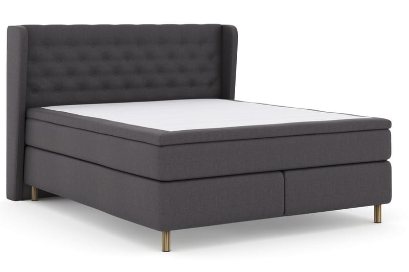 Select No 5 Komplett Sängpaket 210x210 Fast Latex - Mörkgrå/Koppar - Möbler - Säng - Kontinentalsäng