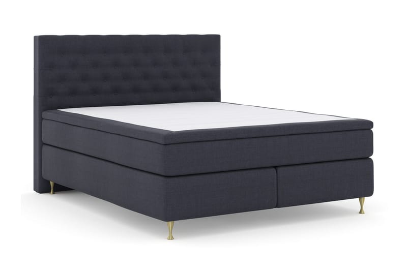 Select No 5 Komplett Sängpaket 210x210 Fast Watergel - Blå/Guld - Möbler - Säng - Kontinentalsäng