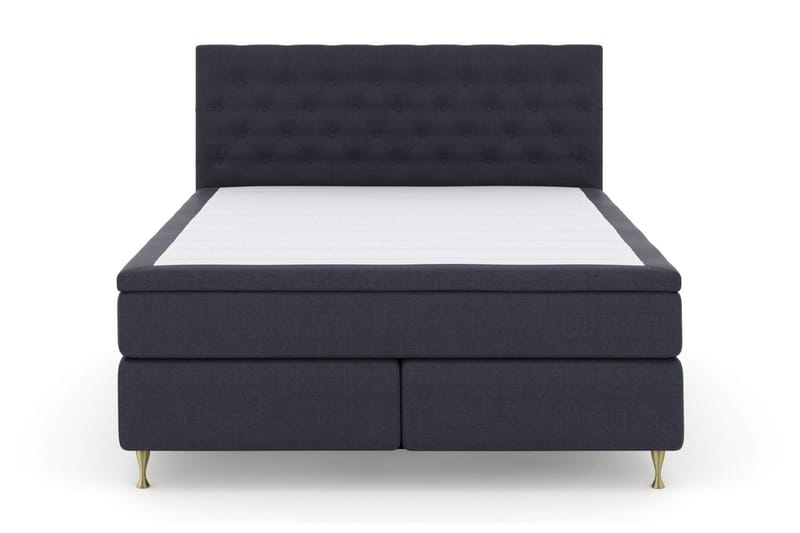 Select No 5 Komplett Sängpaket 210x210 Fast Watergel, Blå/Guld