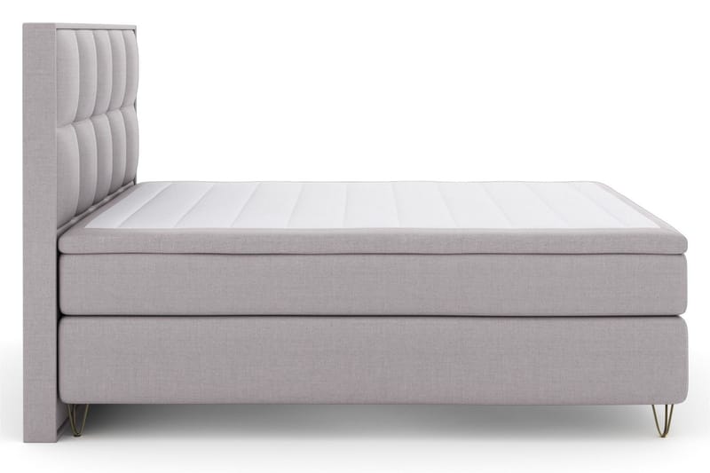 Select No 5 Komplett Sängpaket 210x210 Fast/Medium Watergel - Ljusgrå/Metall V-form - Möbler - Säng - Kontinentalsäng