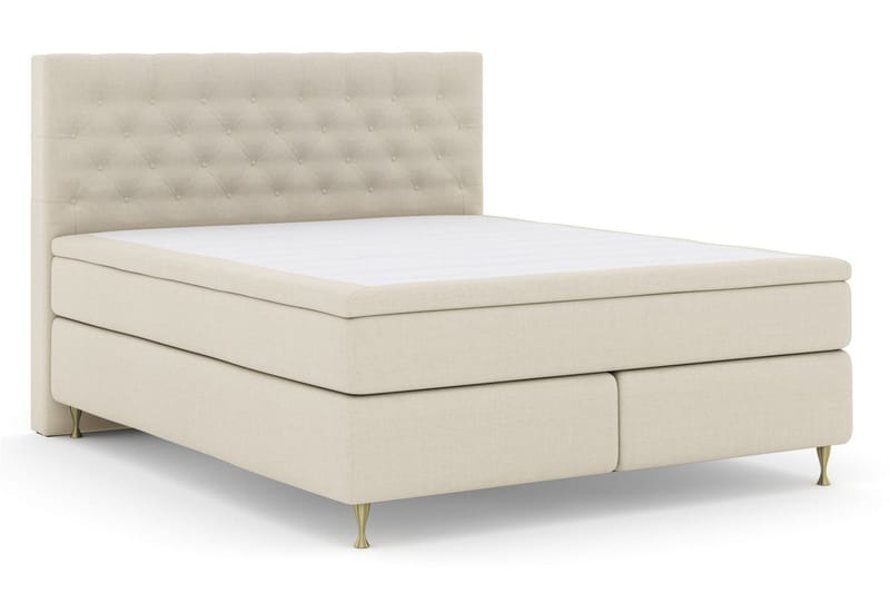Select No 5 Komplett Sängpaket 210x210 Medium Latex - Beige/Guld - Möbler - Säng - Kontinentalsäng