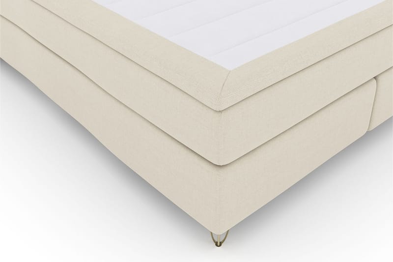 Select No 5 Komplett Sängpaket 210x210 Medium Latex - Beige/Metall V-form - Komplett sängpaket - Kontinentalsäng - Dubbelsäng - Familjesäng