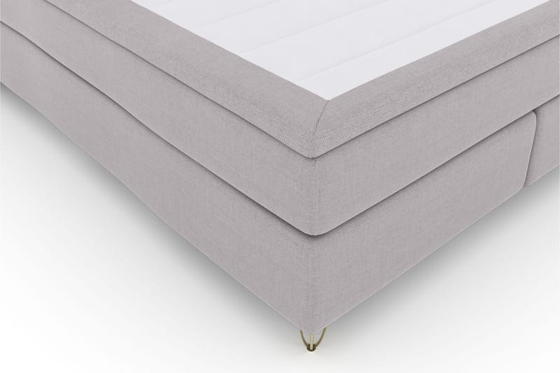 Select No 5 Komplett Sängpaket 210x210 Medium Latex - Ljusgrå/Metall V-form - Komplett sängpaket - Kontinentalsäng - Dubbelsäng - Familjesäng