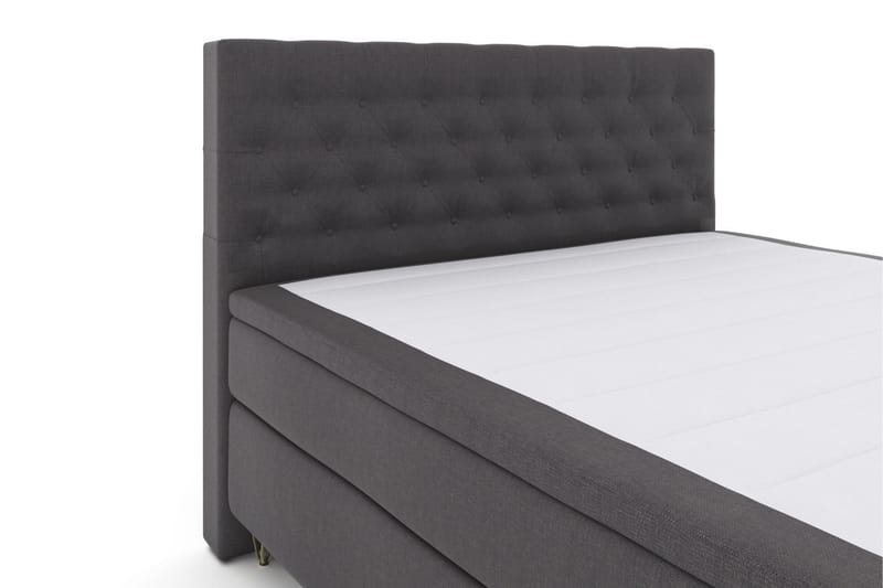 Select No 5 Komplett Sängpaket 210x210 Medium Latex - Mörkgrå/Metall V-form - Dubbelsäng - Familjesäng - Komplett sängpaket - Kontinentalsäng