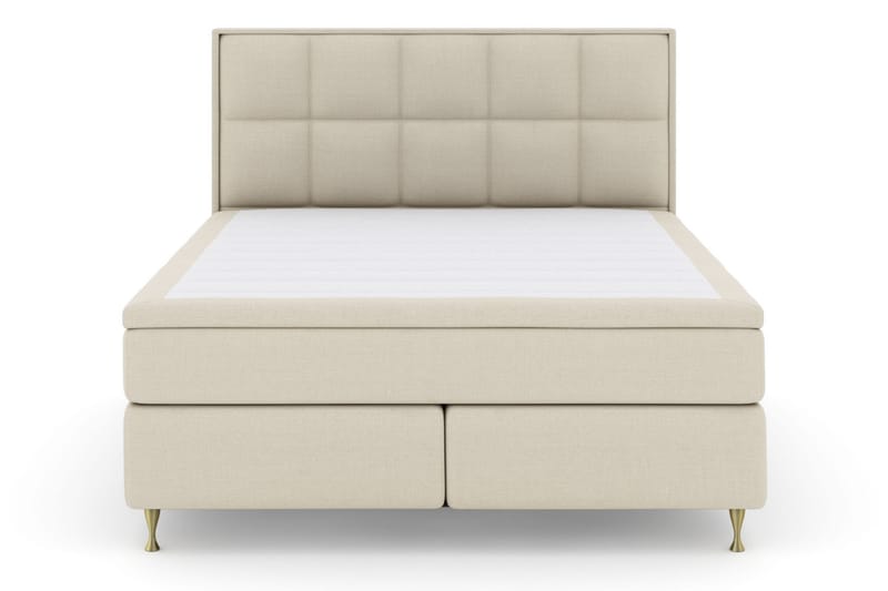 Select No 5 Komplett Sängpaket 210x210 Medium Watergel - Beige/Guld - Komplett sängpaket - Kontinentalsäng - Dubbelsäng - Familjesäng