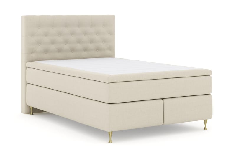 Select No 5 Kontinentalsäng 140x200 Fast/Medium Latex - Beige/Guld - Möbler - Säng - Kontinentalsäng