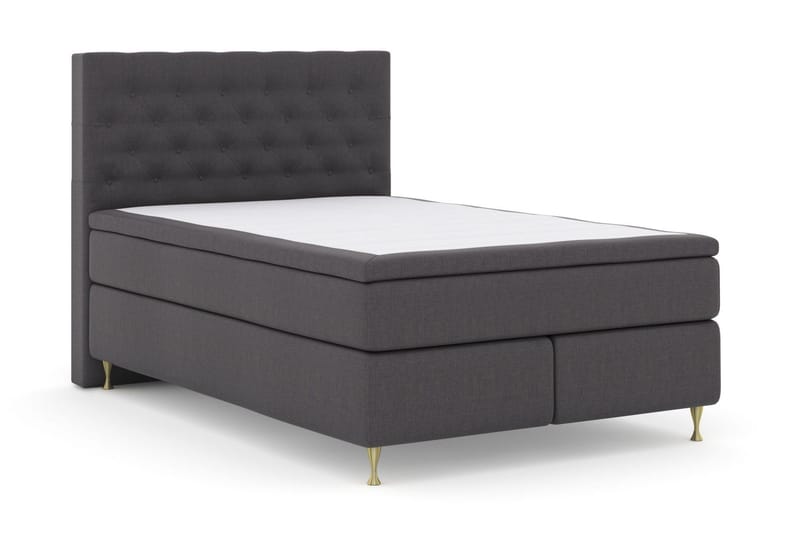 Select No 5 Kontinentalsäng 140x200 Fast/Medium Watergel - Mörkgrå/Guld - Möbler - Säng - Kontinentalsäng