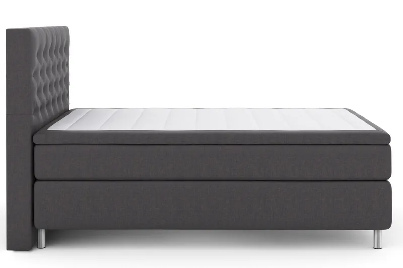 Select No 5 Kontinentalsäng 140x200 Medium Watergel, Mörkgrå/Metall