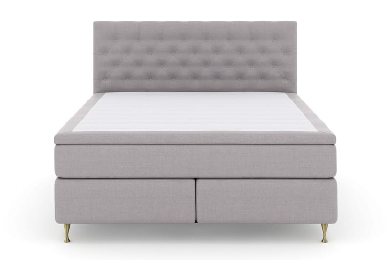 Select No 5 Kontinentalsäng 160x200 Fast/Medium Latex - Ljusgrå/Guld - Möbler - Säng - Kontinentalsäng