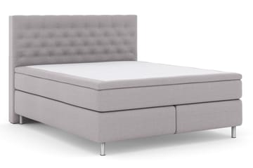 Select No 5 Kontinentalsäng 160x200 Fast/Medium Latex - Ljusgrå/Metall - Möbler - Säng - Kontinentalsäng