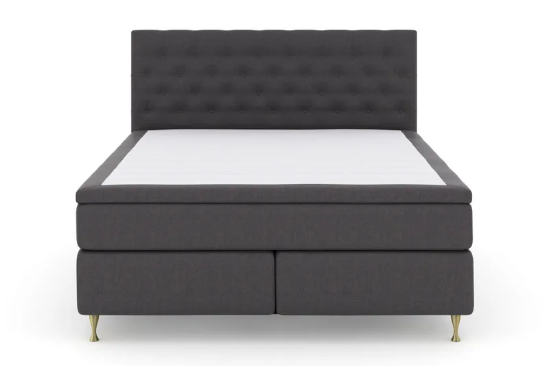 Select No 5 Kontinentalsäng 160x200 Fast/Medium Latex - Mörkgrå/Guld - Möbler - Säng - Kontinentalsäng