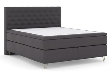 Select No 5 Kontinentalsäng 210x210 Fast/Medium Watergel - Mörkgrå/Metall V-Form - Möbler - Säng - Kontinentalsäng